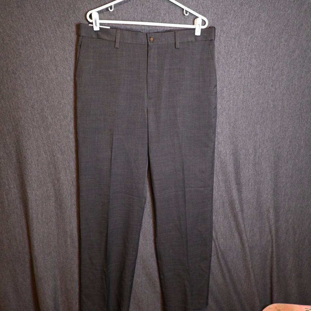 NEW Savane Men's 36x32 Performance Stretch Phantom Gray Chino Pants Dress NWT